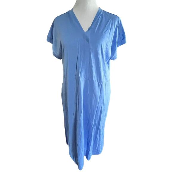 Pluto Lenny Morning Gown Sleep Dress Night Lingerie •Women 38/S• Blue Portugal - Picture 3 of 10